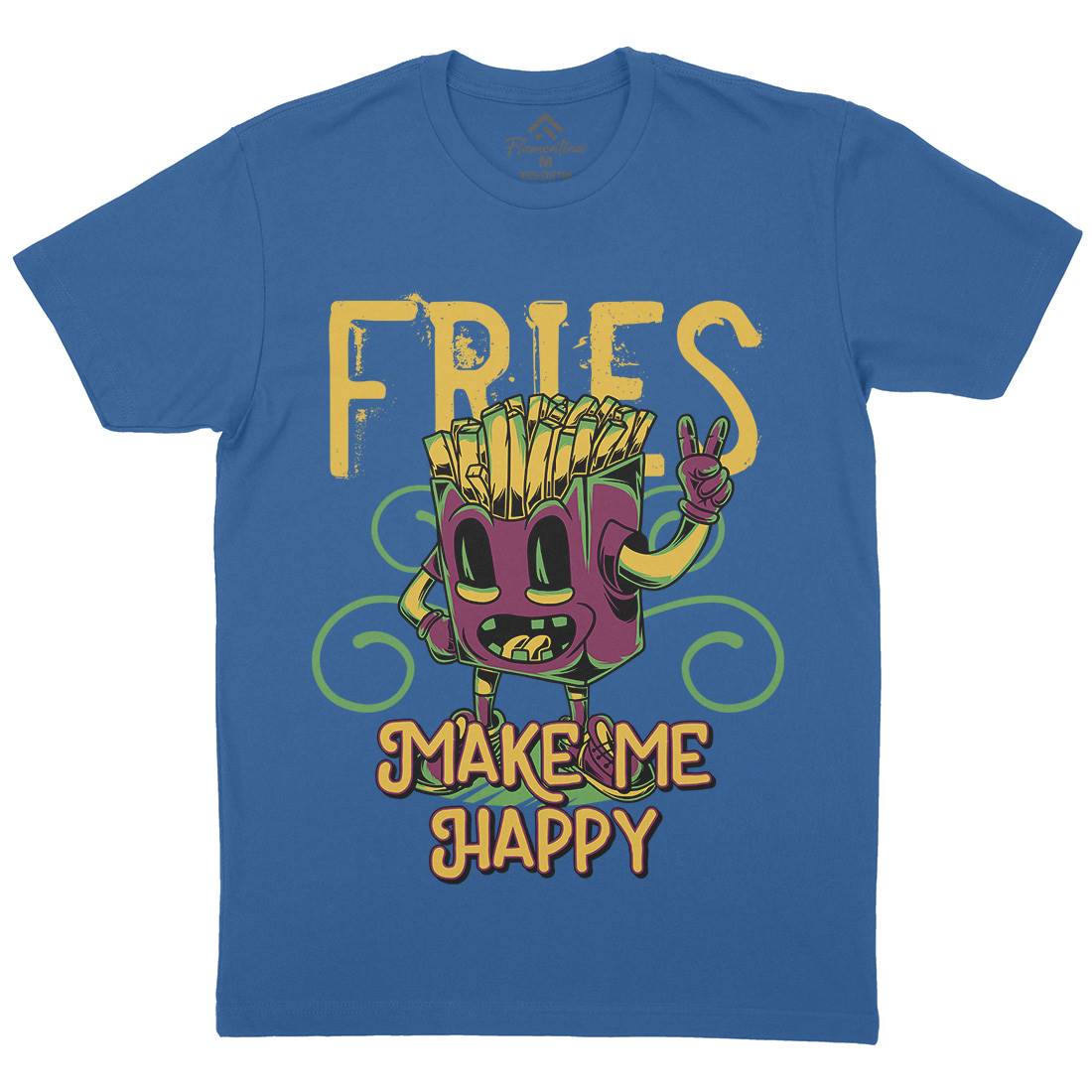 Fries Mens Crew Neck T-Shirt Food C818