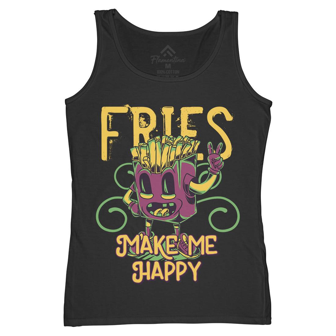Fries Womens Organic Tank Top Vest Food C818