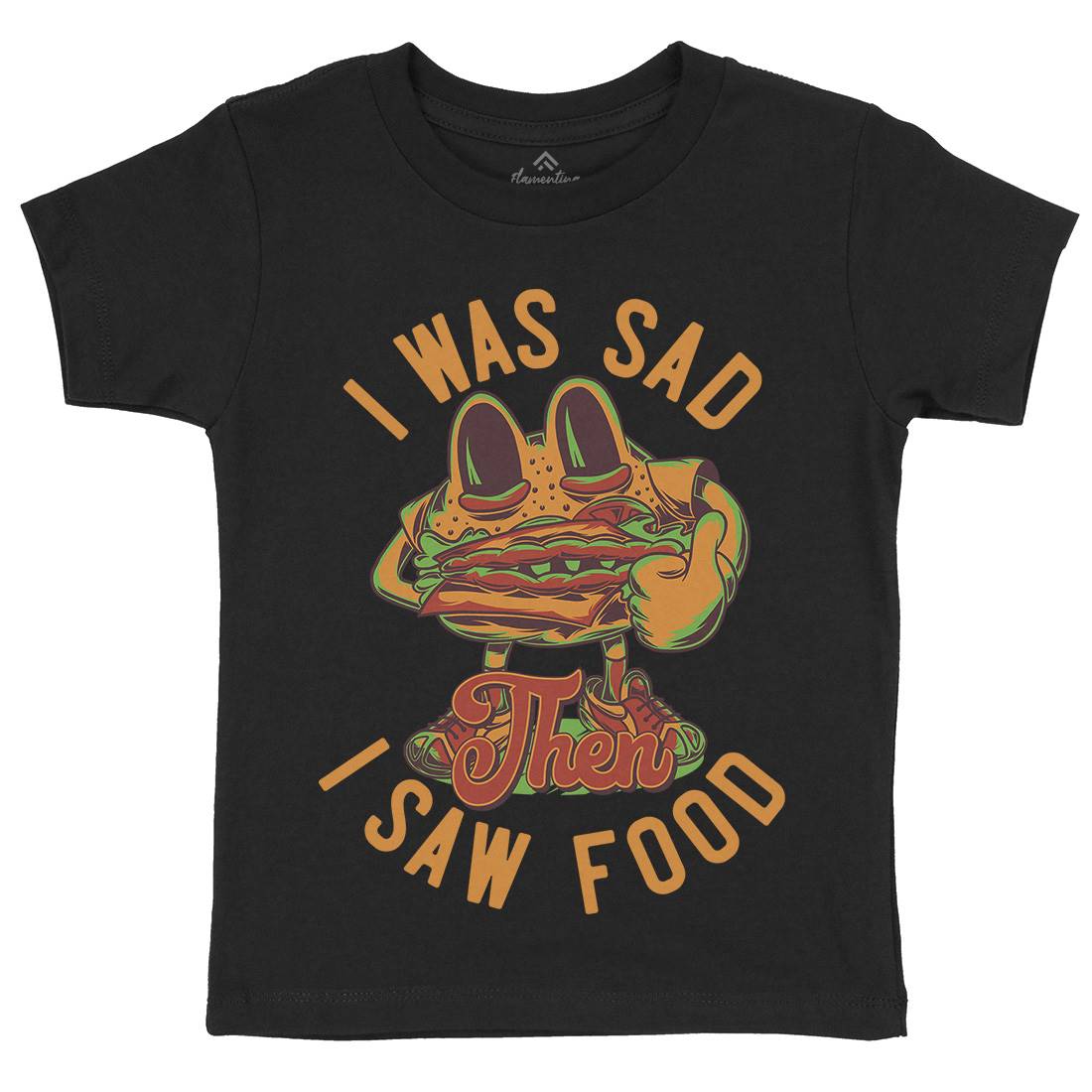 I Was Sad Kids Crew Neck T-Shirt Food C819