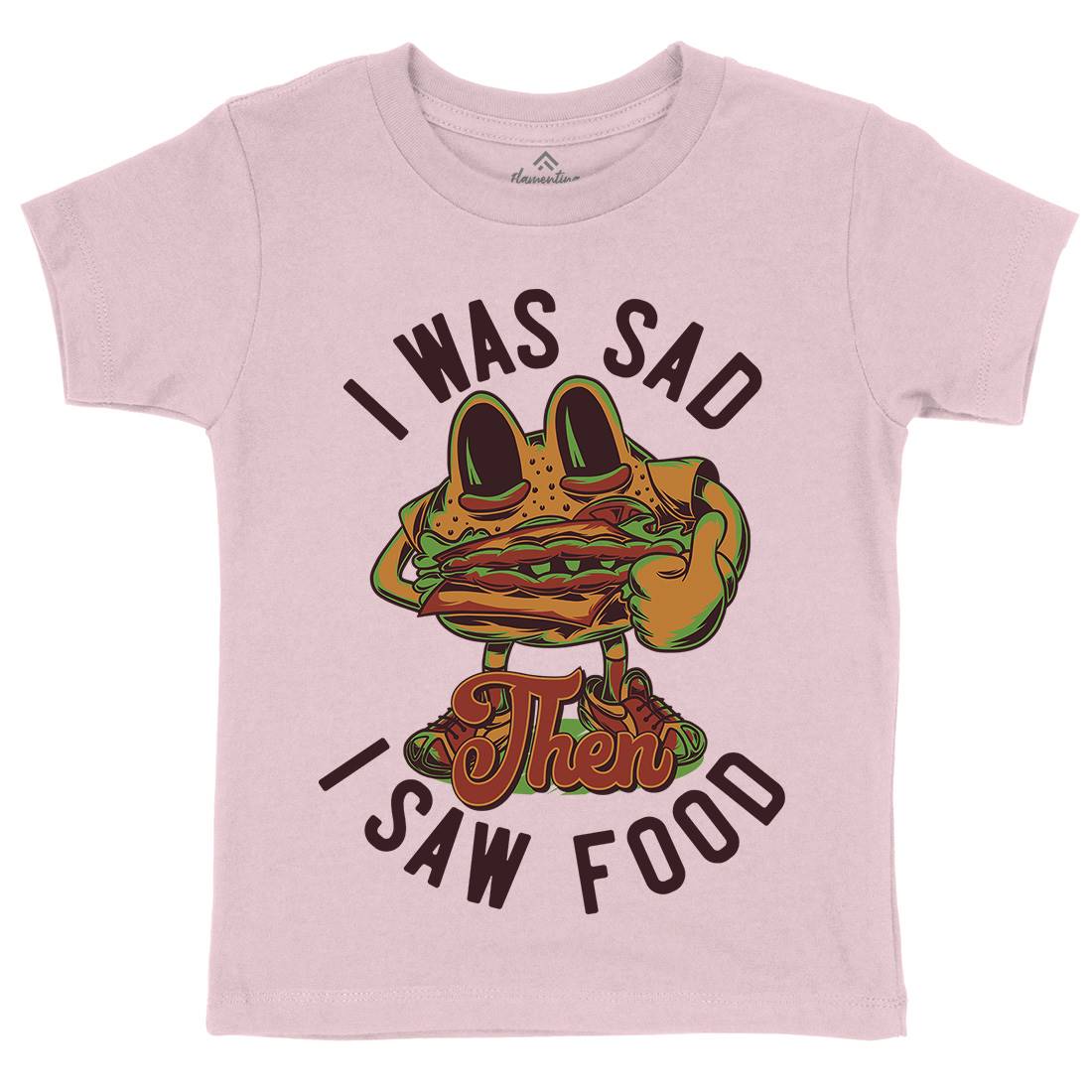 I Was Sad Kids Crew Neck T-Shirt Food C819