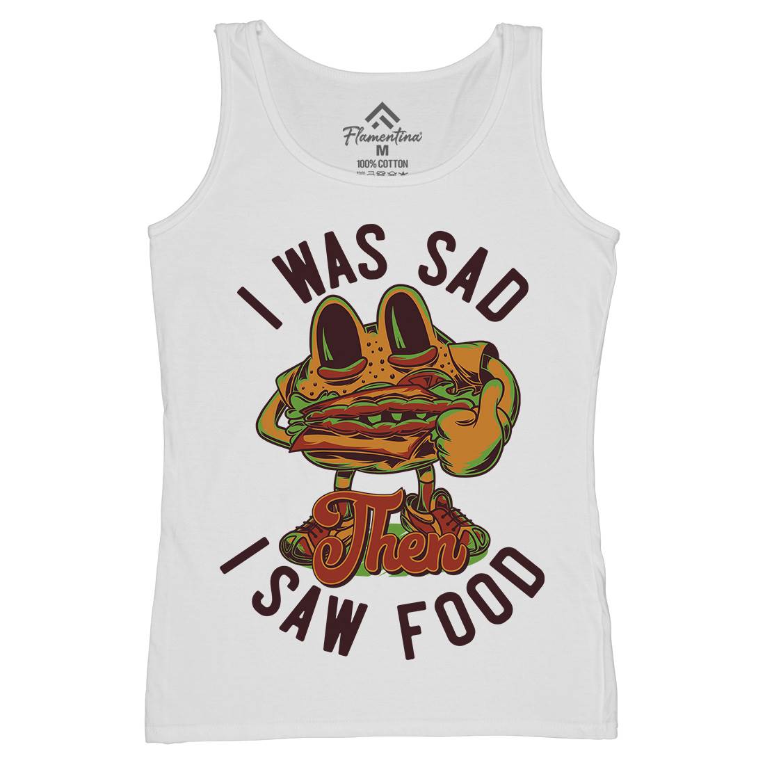 I Was Sad Womens Organic Tank Top Vest Food C819