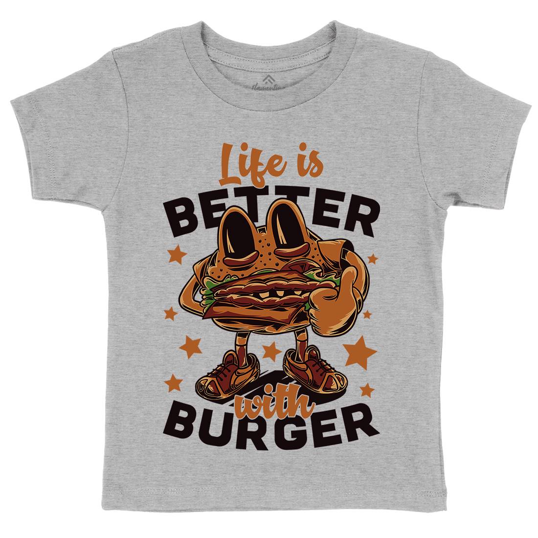 Life Is Better Kids Crew Neck T-Shirt Food C820