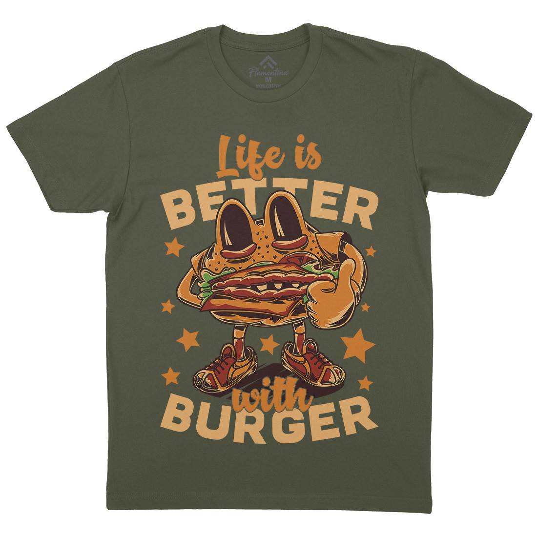 Life Is Better Mens Crew Neck T-Shirt Food C820