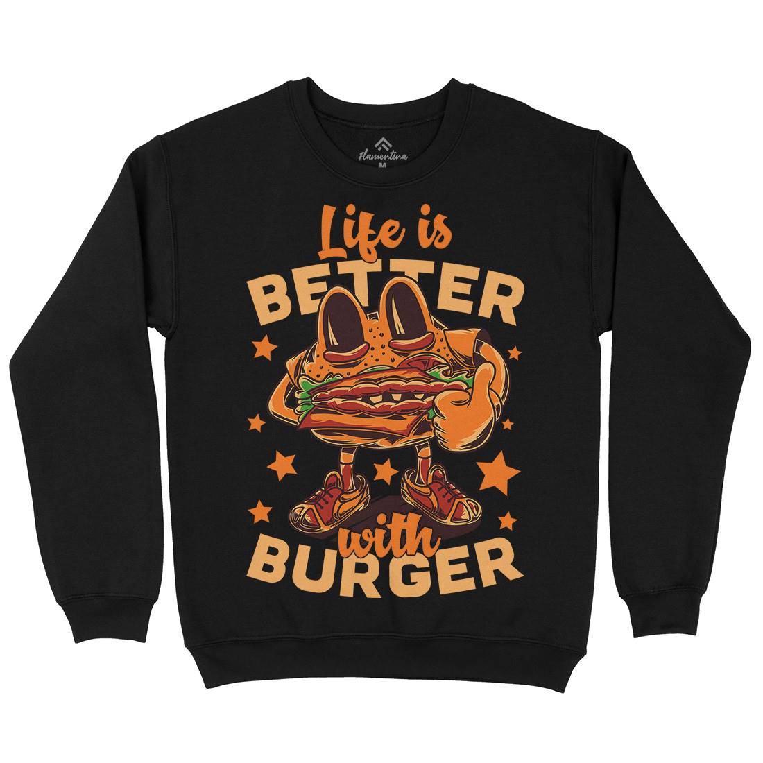Life Is Better Mens Crew Neck Sweatshirt Food C820