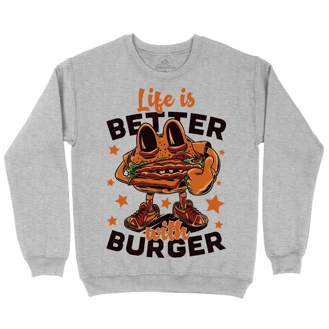 Life Is Better Kids Crew Neck Sweatshirt Food C820