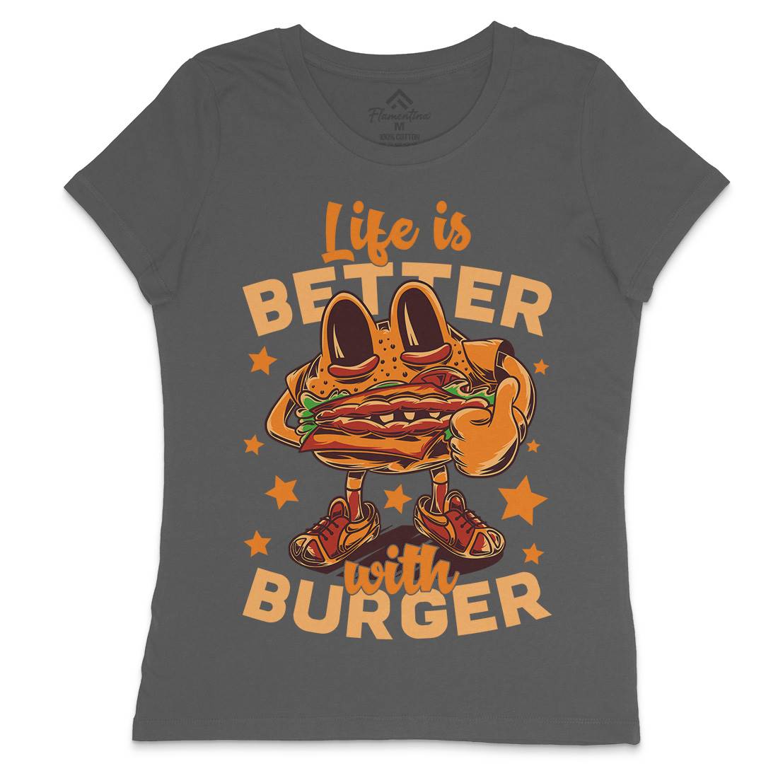 Life Is Better Womens Crew Neck T-Shirt Food C820