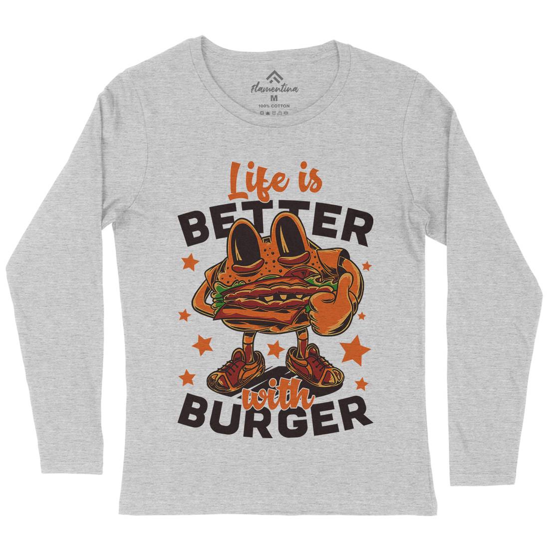 Life Is Better Womens Long Sleeve T-Shirt Food C820