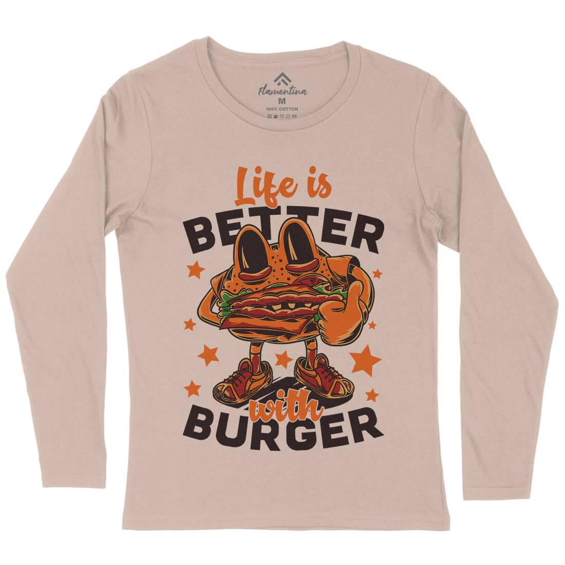 Life Is Better Womens Long Sleeve T-Shirt Food C820