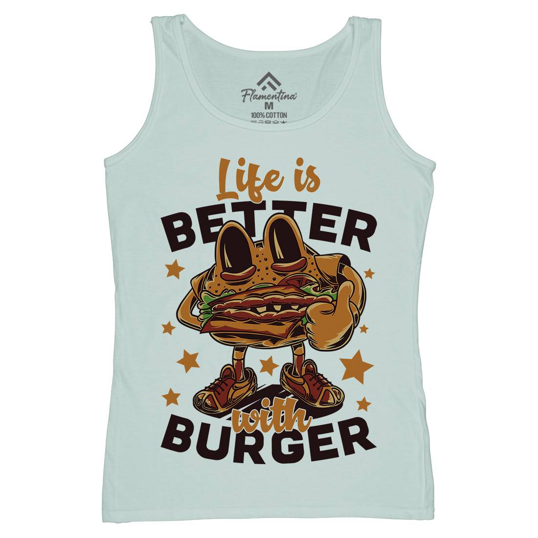 Life Is Better Womens Organic Tank Top Vest Food C820