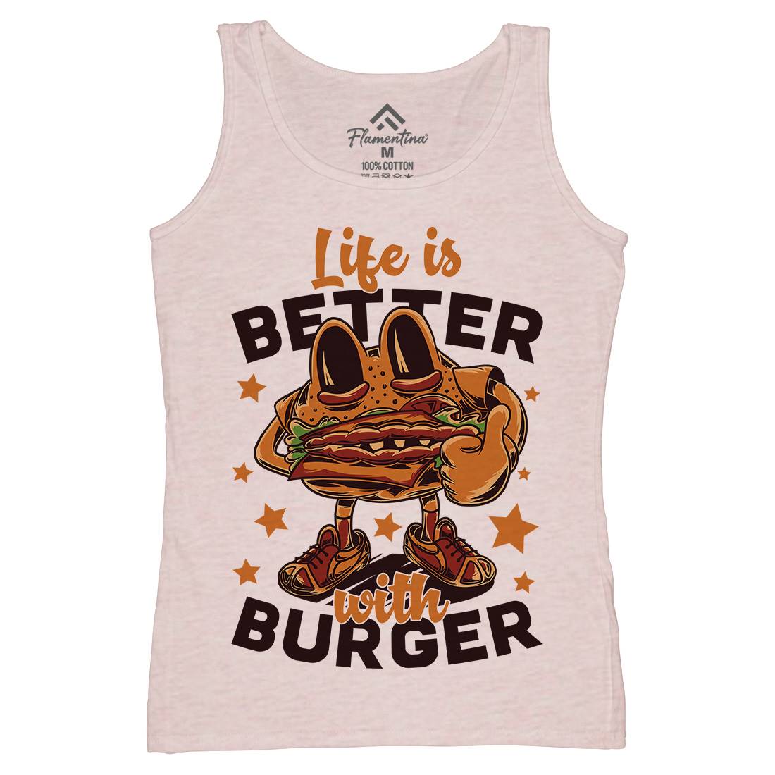 Life Is Better Womens Organic Tank Top Vest Food C820