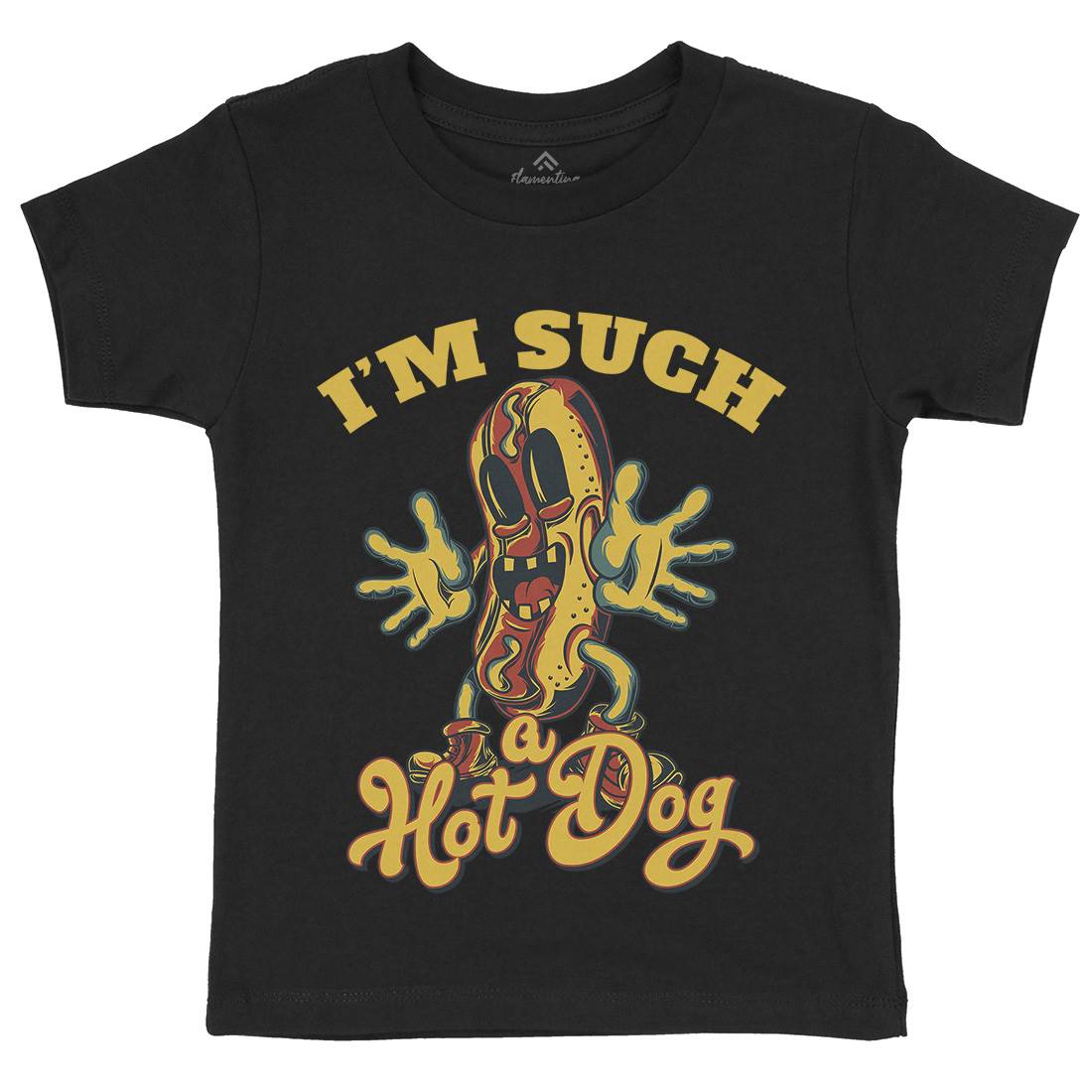 Hot Dog Kids Crew Neck T-Shirt Food C821