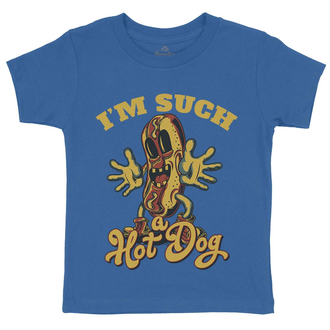 Hot Dog Kids Organic Crew Neck T-Shirt Food C821