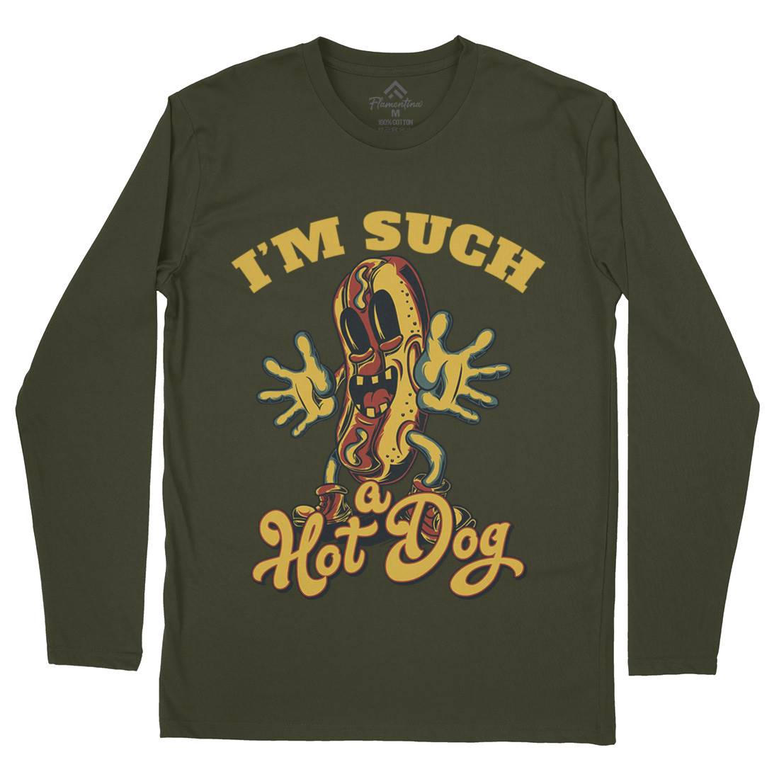Hot Dog Mens Long Sleeve T-Shirt Food C821