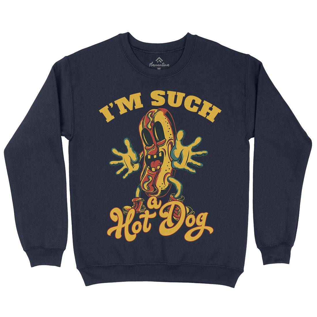 Hot Dog Mens Crew Neck Sweatshirt Food C821