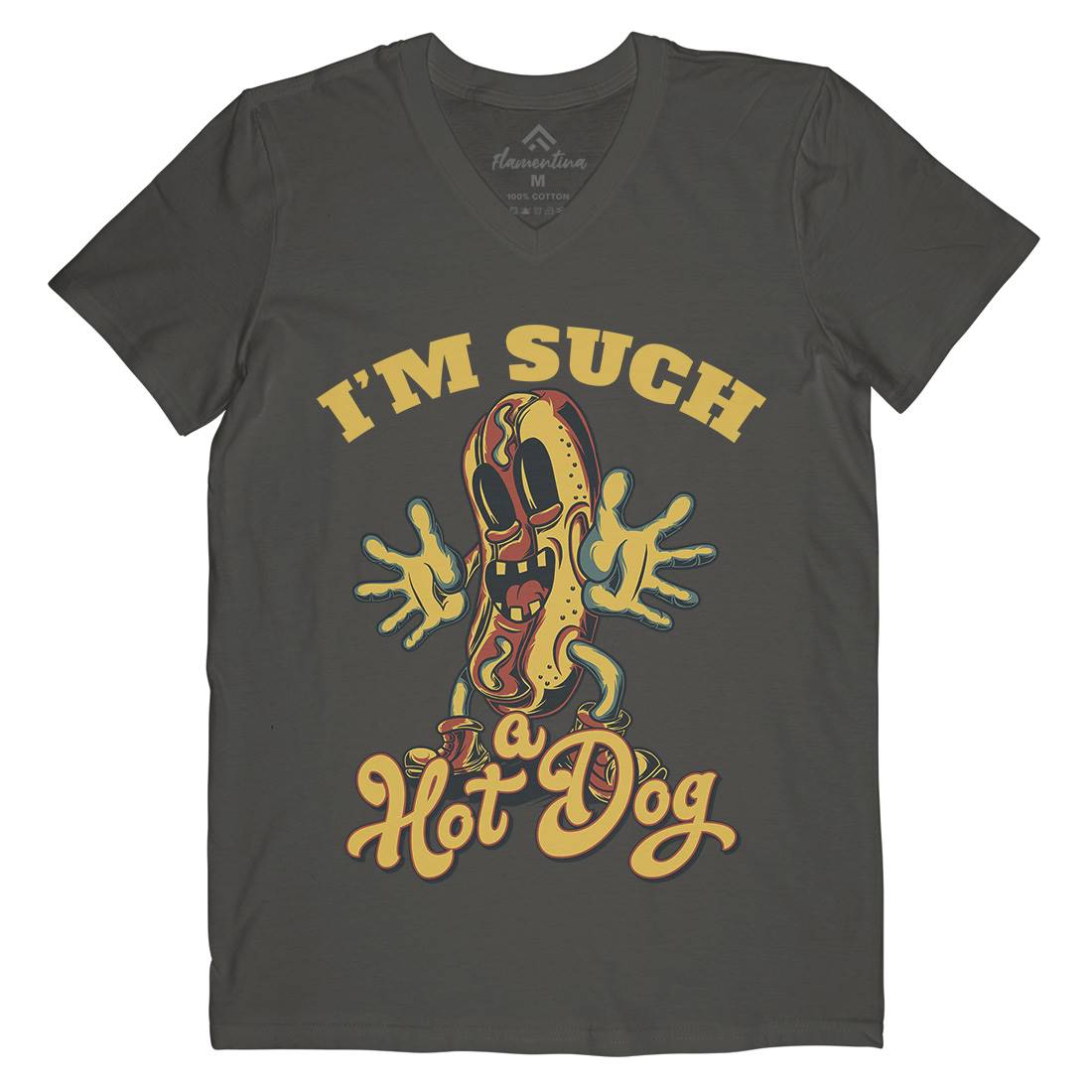 Hot Dog Mens V-Neck T-Shirt Food C821