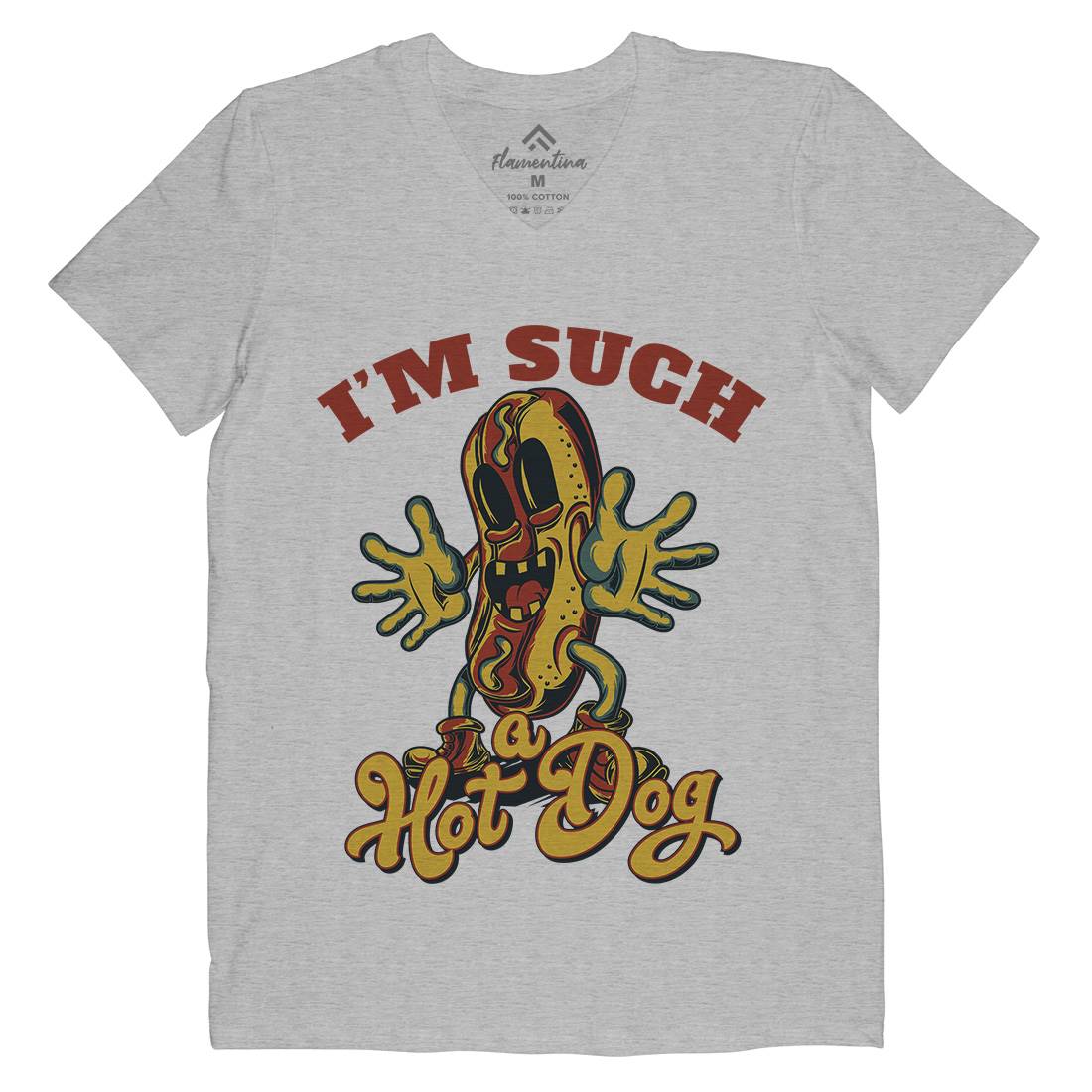 Hot Dog Mens V-Neck T-Shirt Food C821