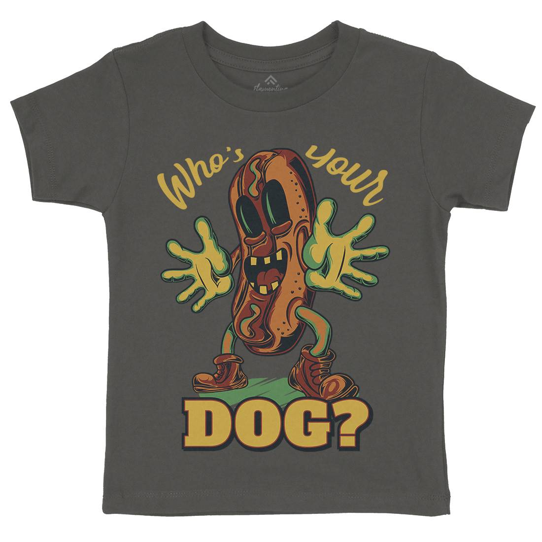 Hot Dog Kids Organic Crew Neck T-Shirt Food C822