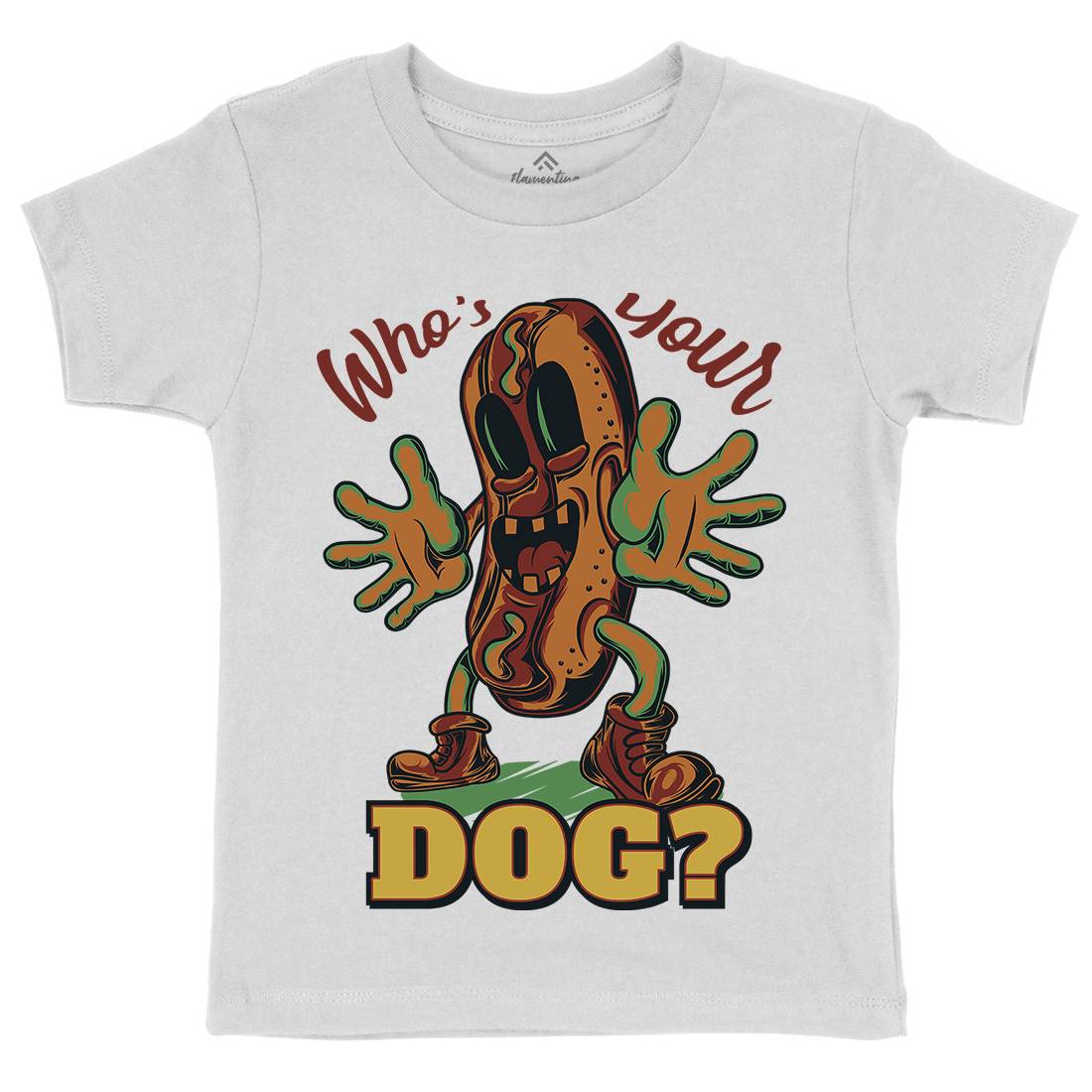 Hot Dog Kids Crew Neck T-Shirt Food C822