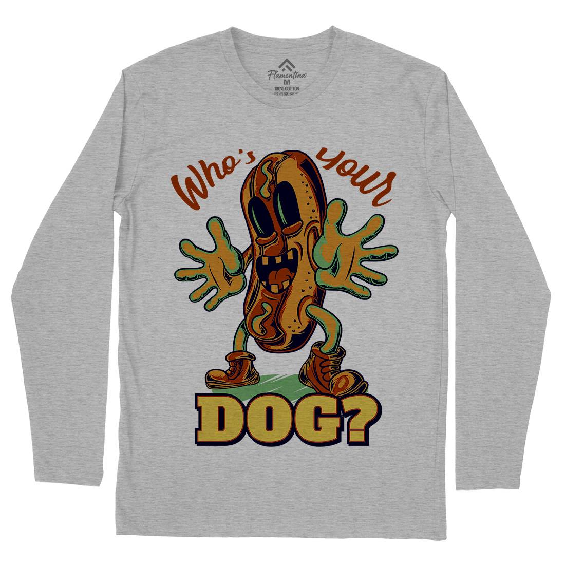 Hot Dog Mens Long Sleeve T-Shirt Food C822