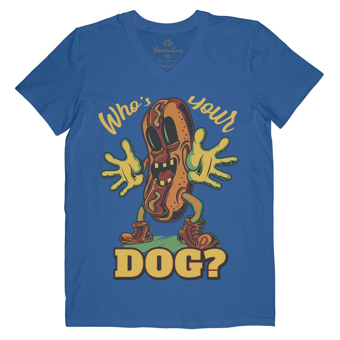 Hot Dog Mens V-Neck T-Shirt Food C822