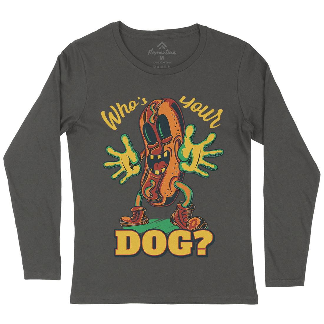 Hot Dog Womens Long Sleeve T-Shirt Food C822