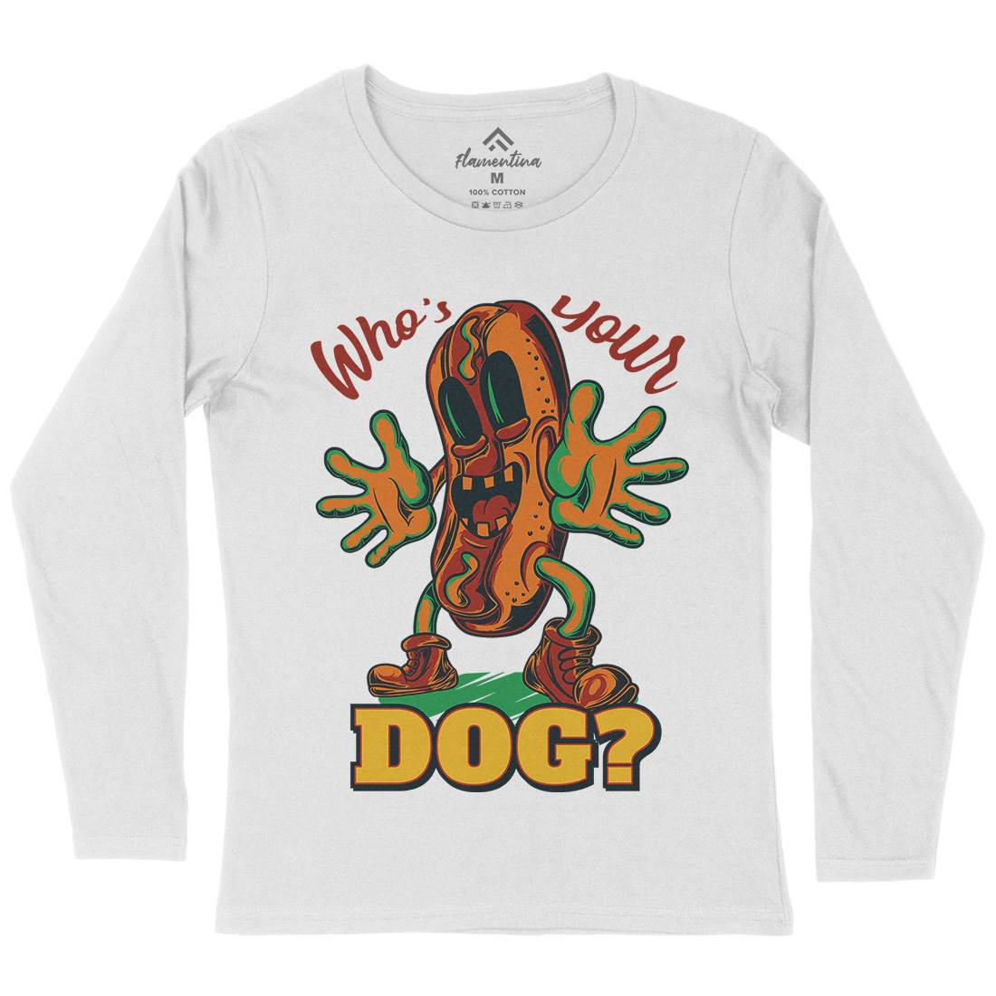 Hot Dog Womens Long Sleeve T-Shirt Food C822