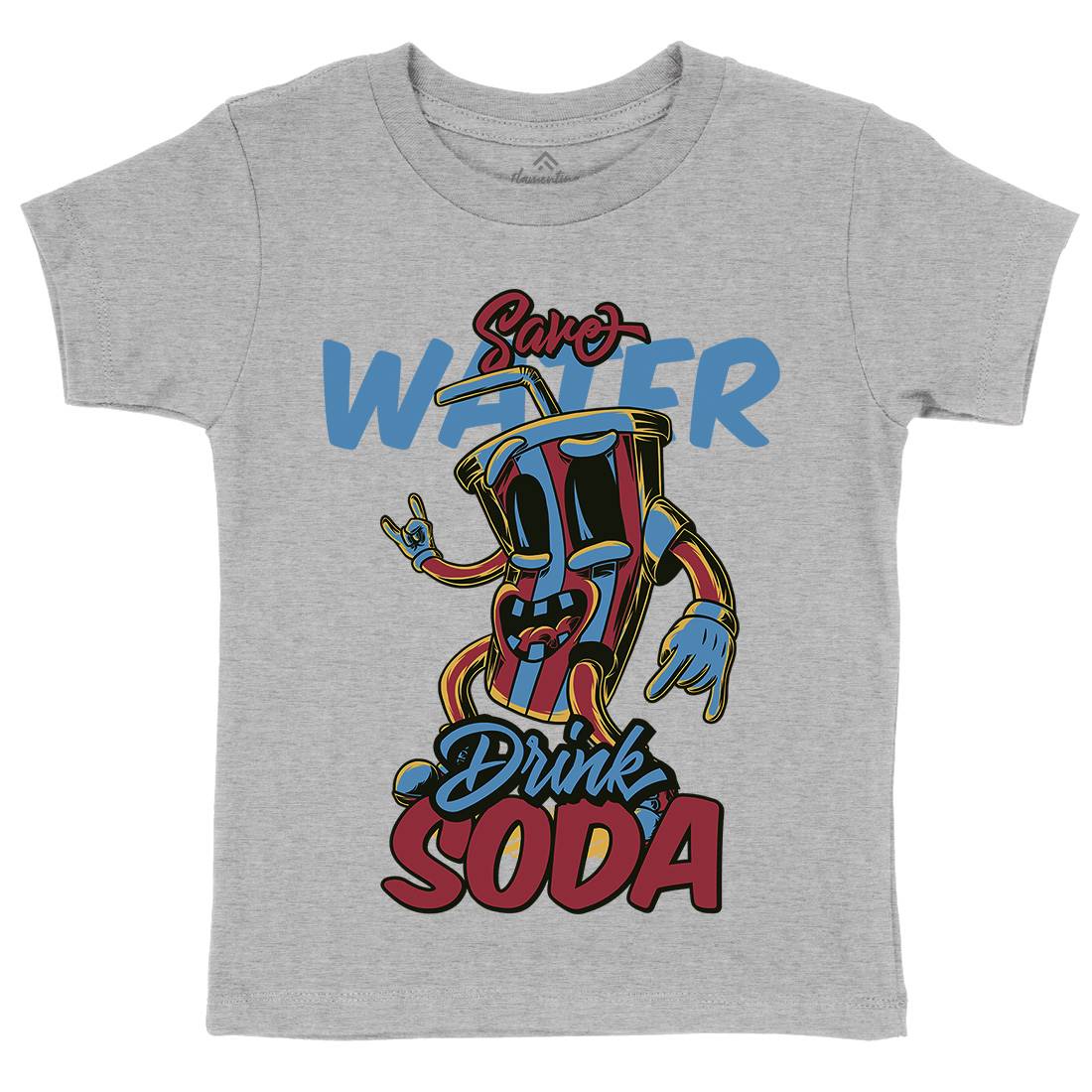 Drink Soda Kids Organic Crew Neck T-Shirt Drinks C823