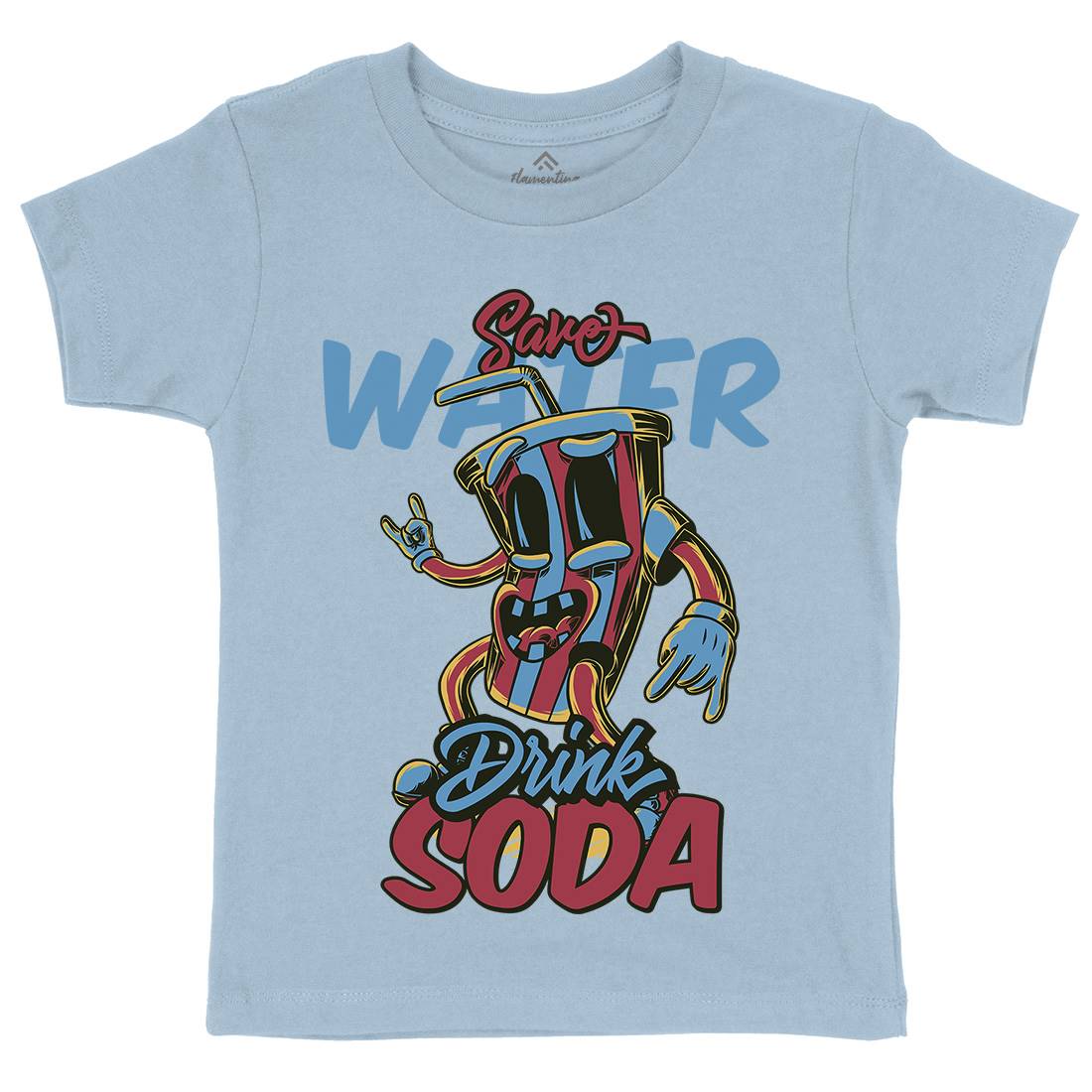 Drink Soda Kids Crew Neck T-Shirt Drinks C823
