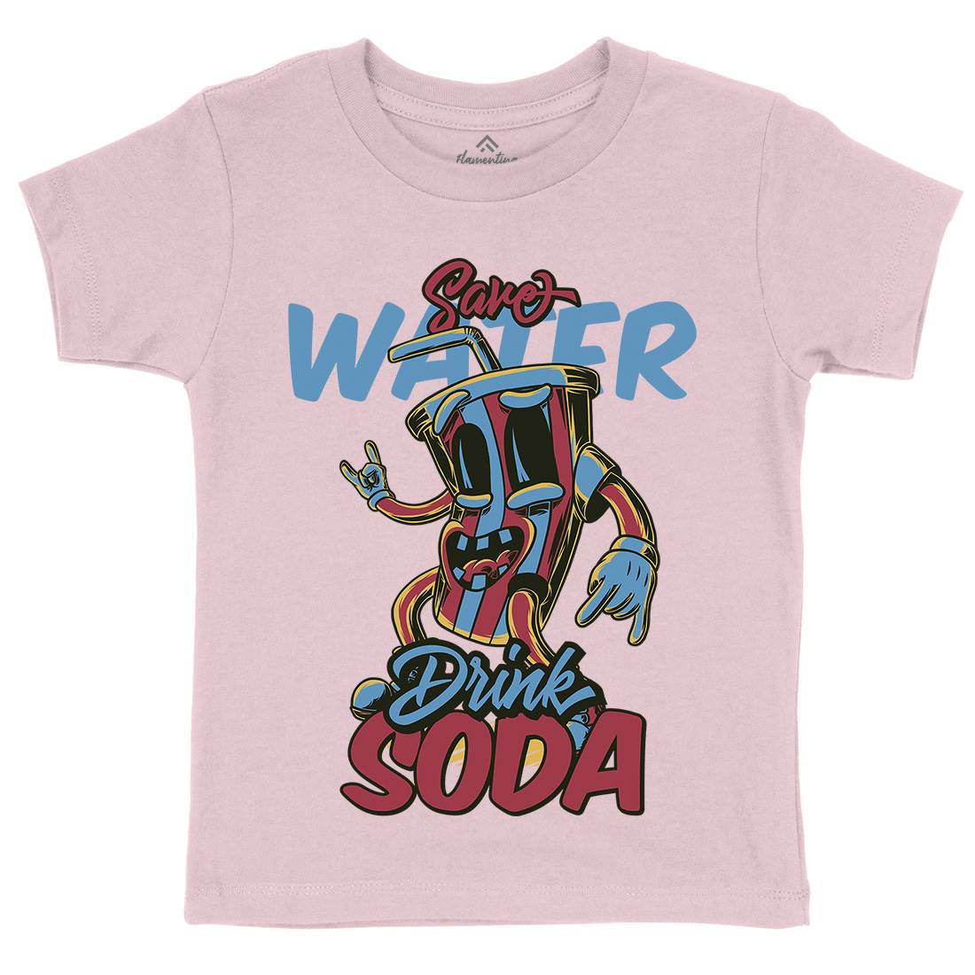 Drink Soda Kids Organic Crew Neck T-Shirt Drinks C823