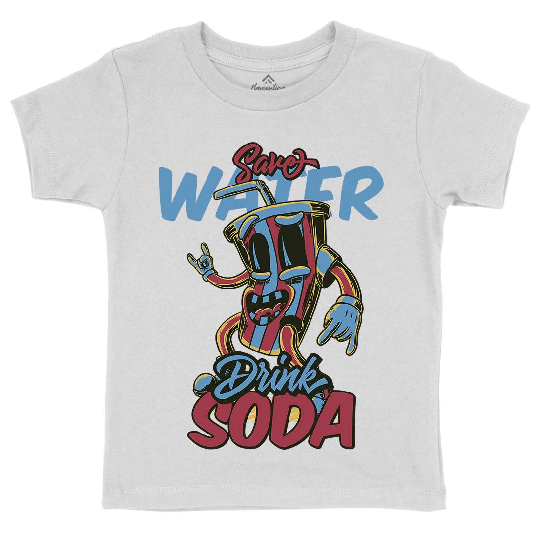Drink Soda Kids Crew Neck T-Shirt Drinks C823