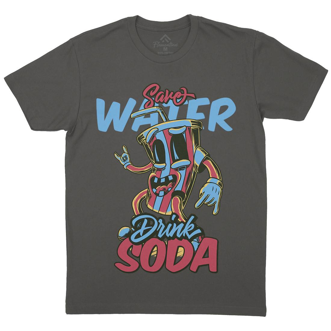 Drink Soda Mens Crew Neck T-Shirt Drinks C823