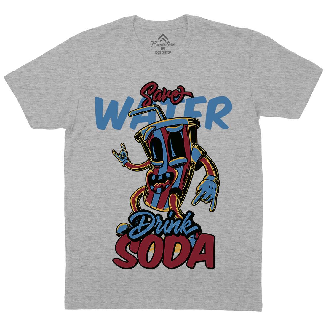 Drink Soda Mens Crew Neck T-Shirt Drinks C823