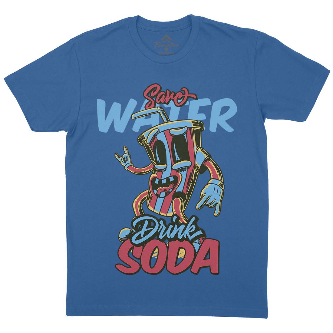 Drink Soda Mens Organic Crew Neck T-Shirt Drinks C823