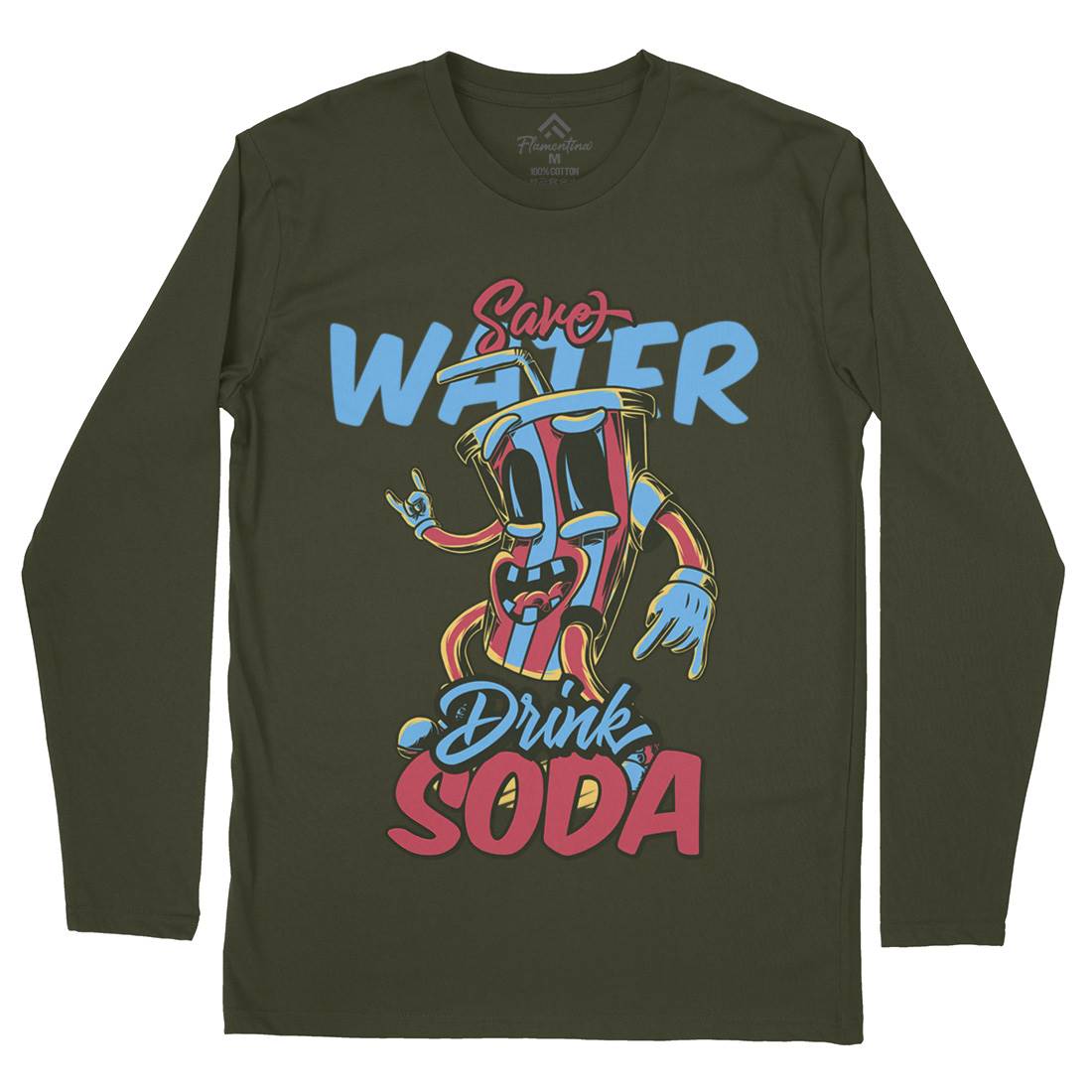 Drink Soda Mens Long Sleeve T-Shirt Drinks C823