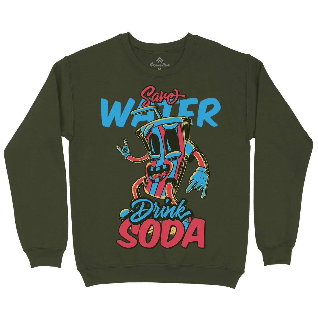 Drink Soda Mens Crew Neck Sweatshirt Drinks C823