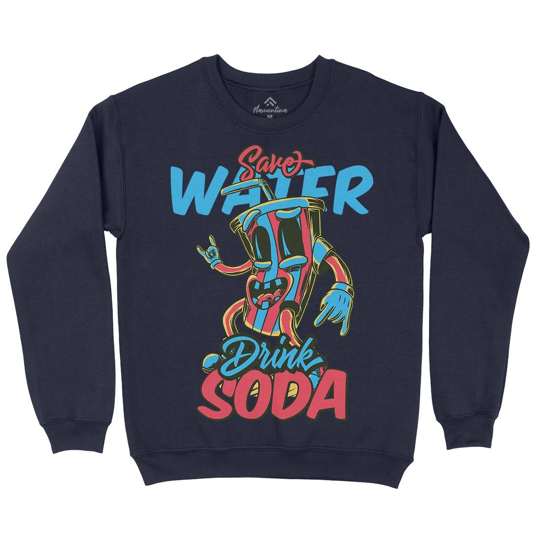 Drink Soda Mens Crew Neck Sweatshirt Drinks C823