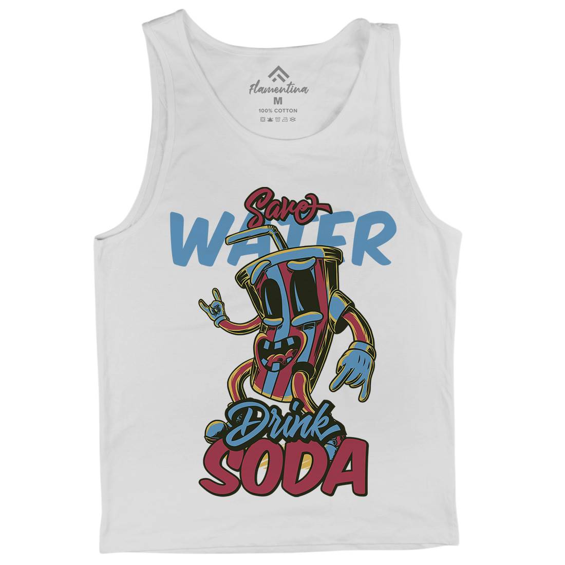 Drink Soda Mens Tank Top Vest Drinks C823