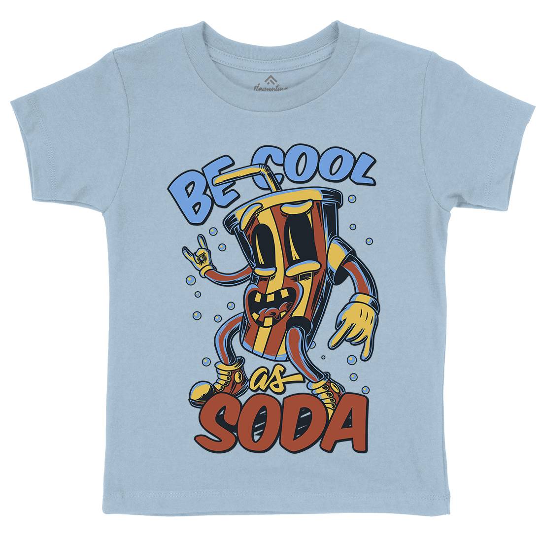 Soda Kids Organic Crew Neck T-Shirt Drinks C824