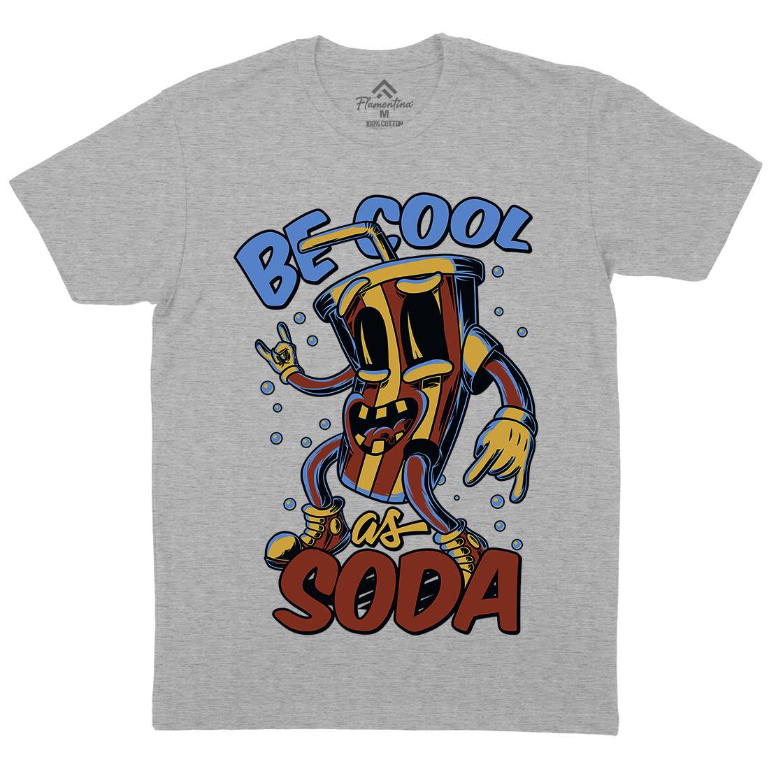 Soda Mens Organic Crew Neck T-Shirt Drinks C824