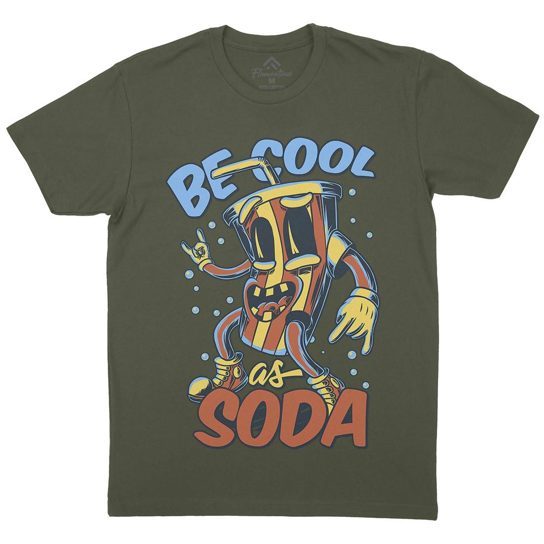 Soda Mens Crew Neck T-Shirt Drinks C824