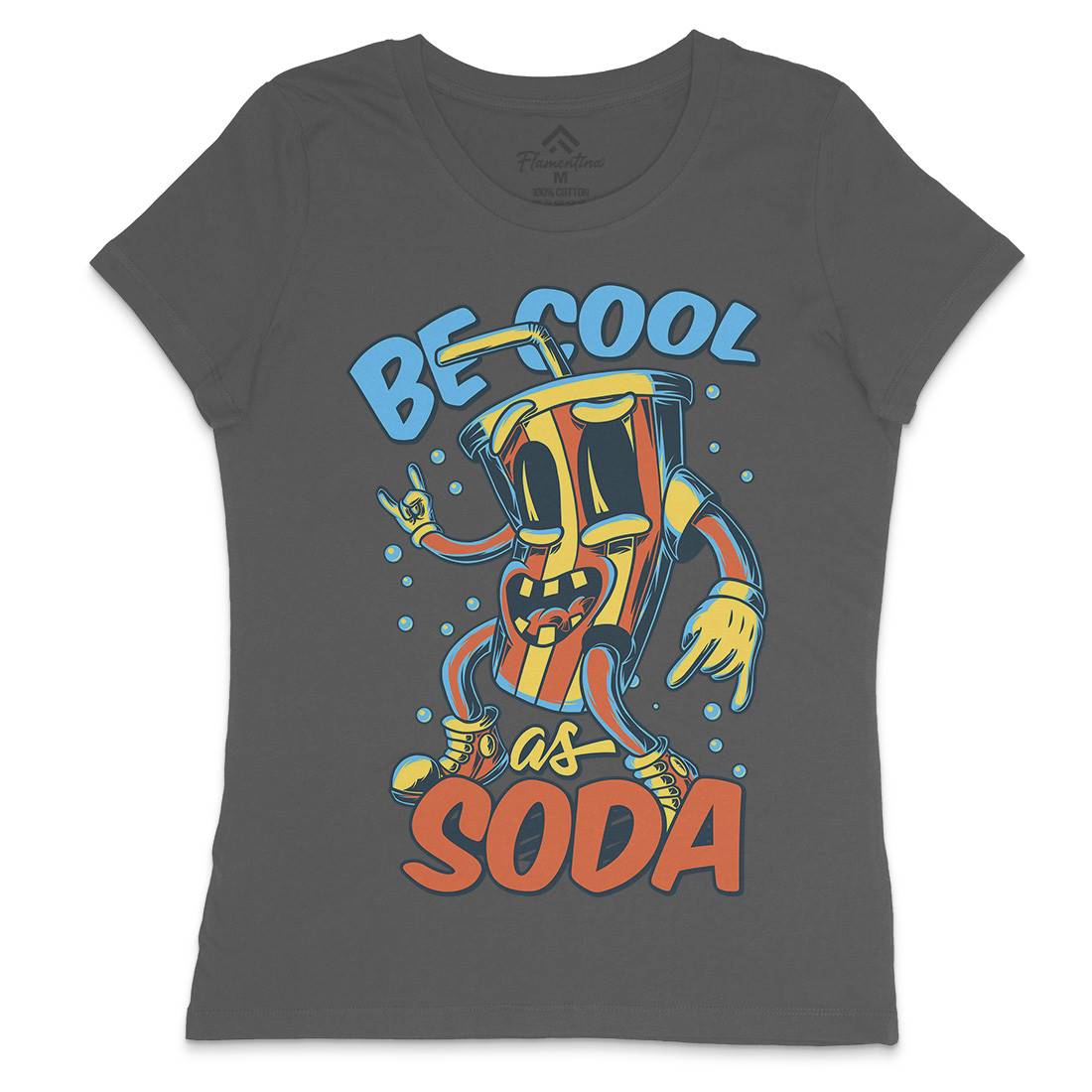 Soda Womens Crew Neck T-Shirt Drinks C824