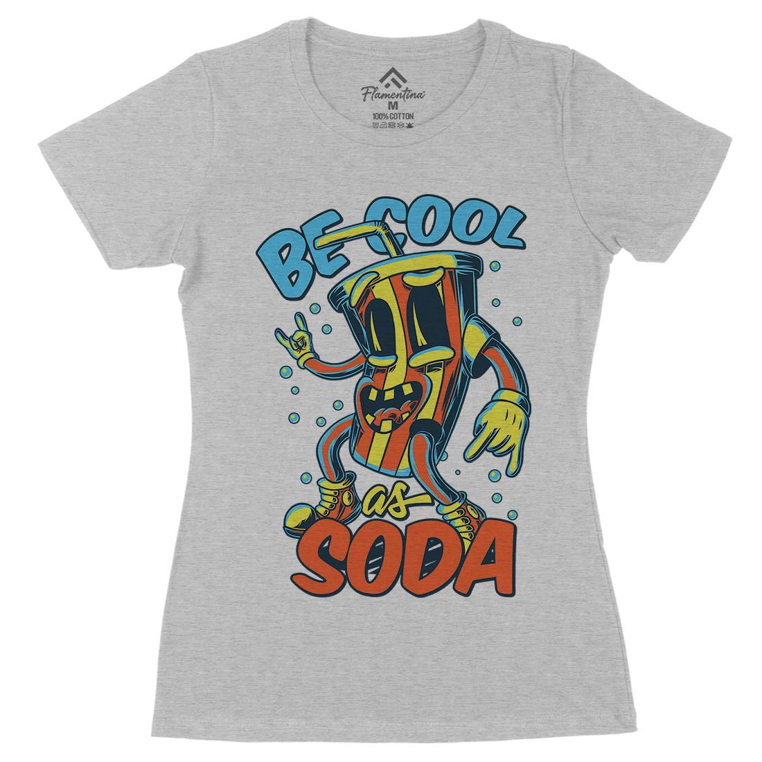Soda Womens Organic Crew Neck T-Shirt Drinks C824