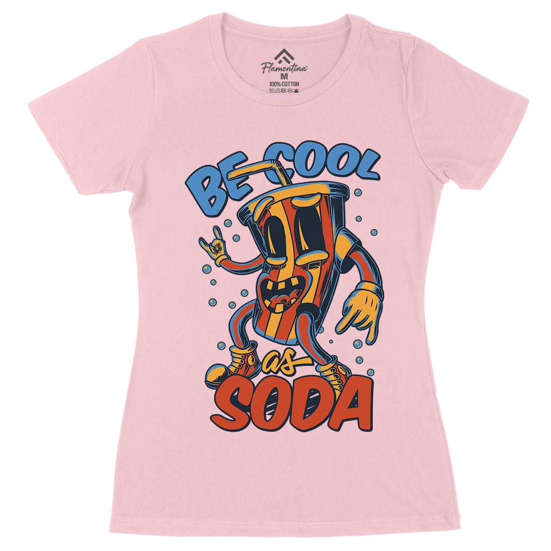 Soda Womens Organic Crew Neck T-Shirt Drinks C824