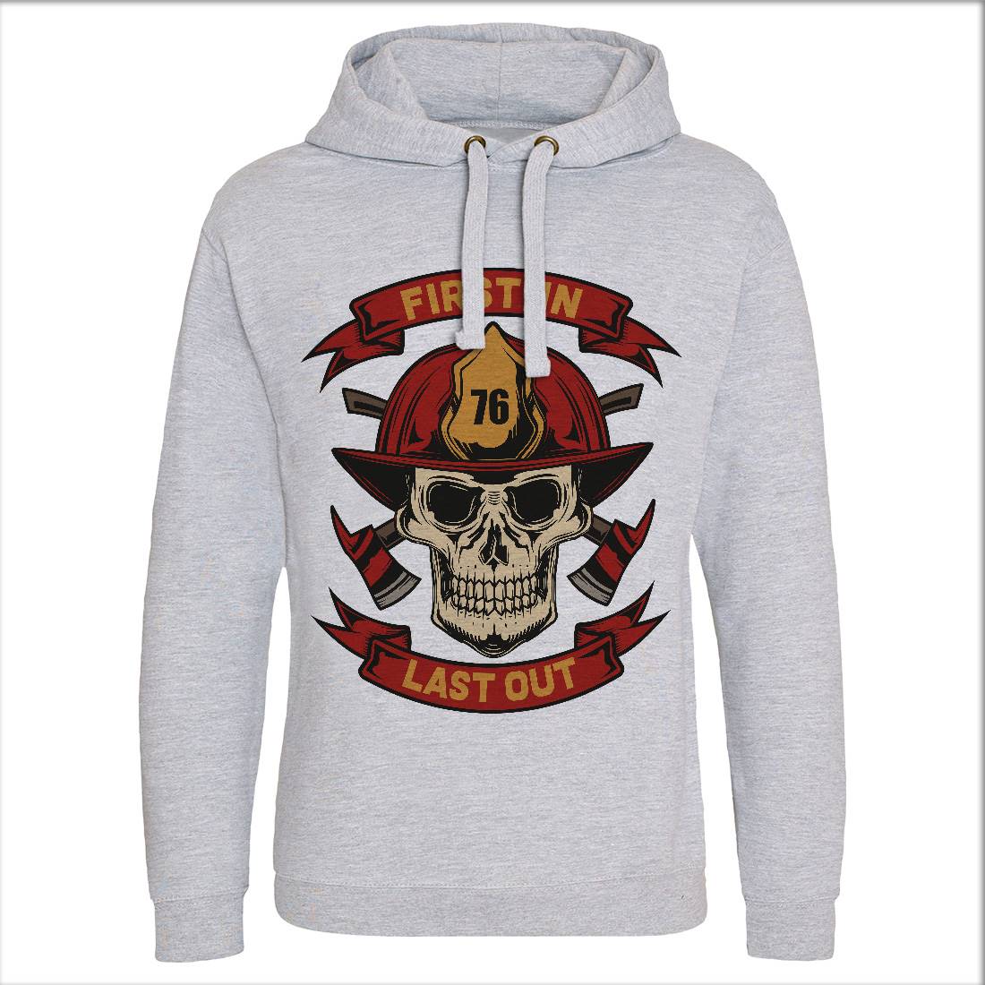 First In Last Out Mens Hoodie Without Pocket Firefighters C825