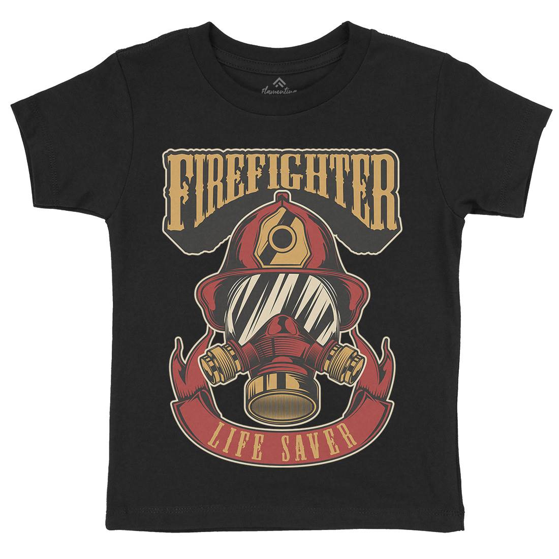 Life Saver Kids Crew Neck T-Shirt Firefighters C827