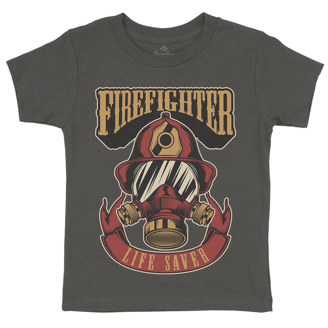 Life Saver Kids Crew Neck T-Shirt Firefighters C827
