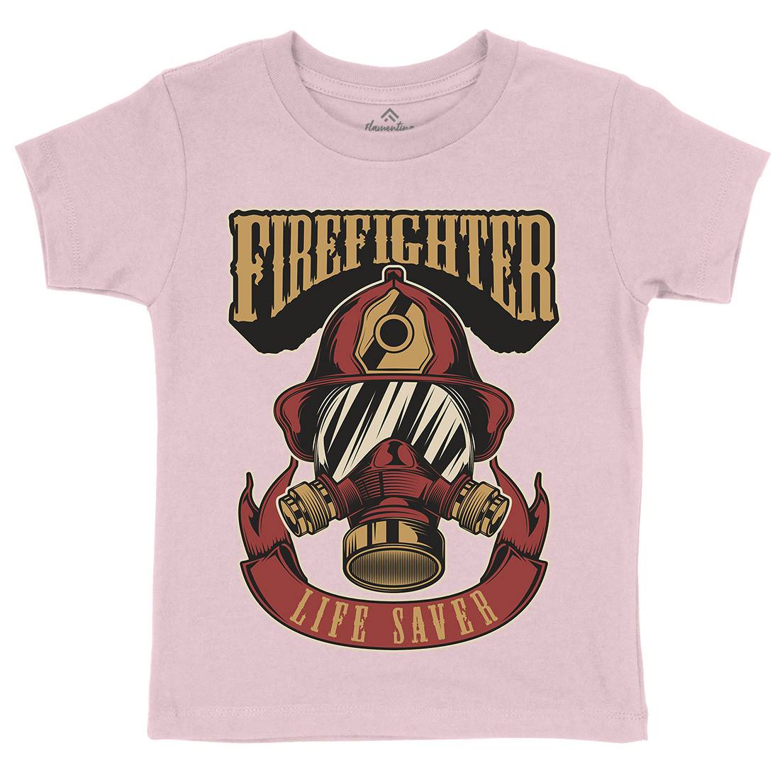 Life Saver Kids Crew Neck T-Shirt Firefighters C827