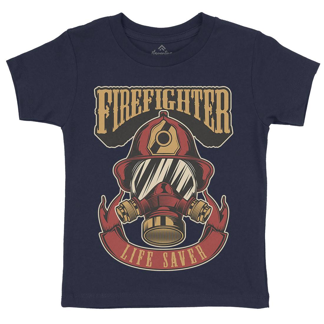 Life Saver Kids Organic Crew Neck T-Shirt Firefighters C827