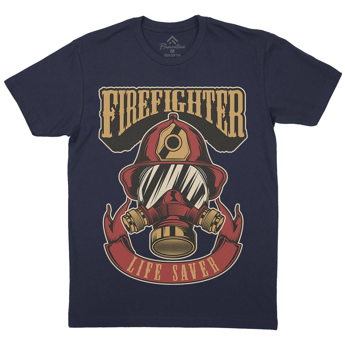 Life Saver Mens Crew Neck T-Shirt Firefighters C827