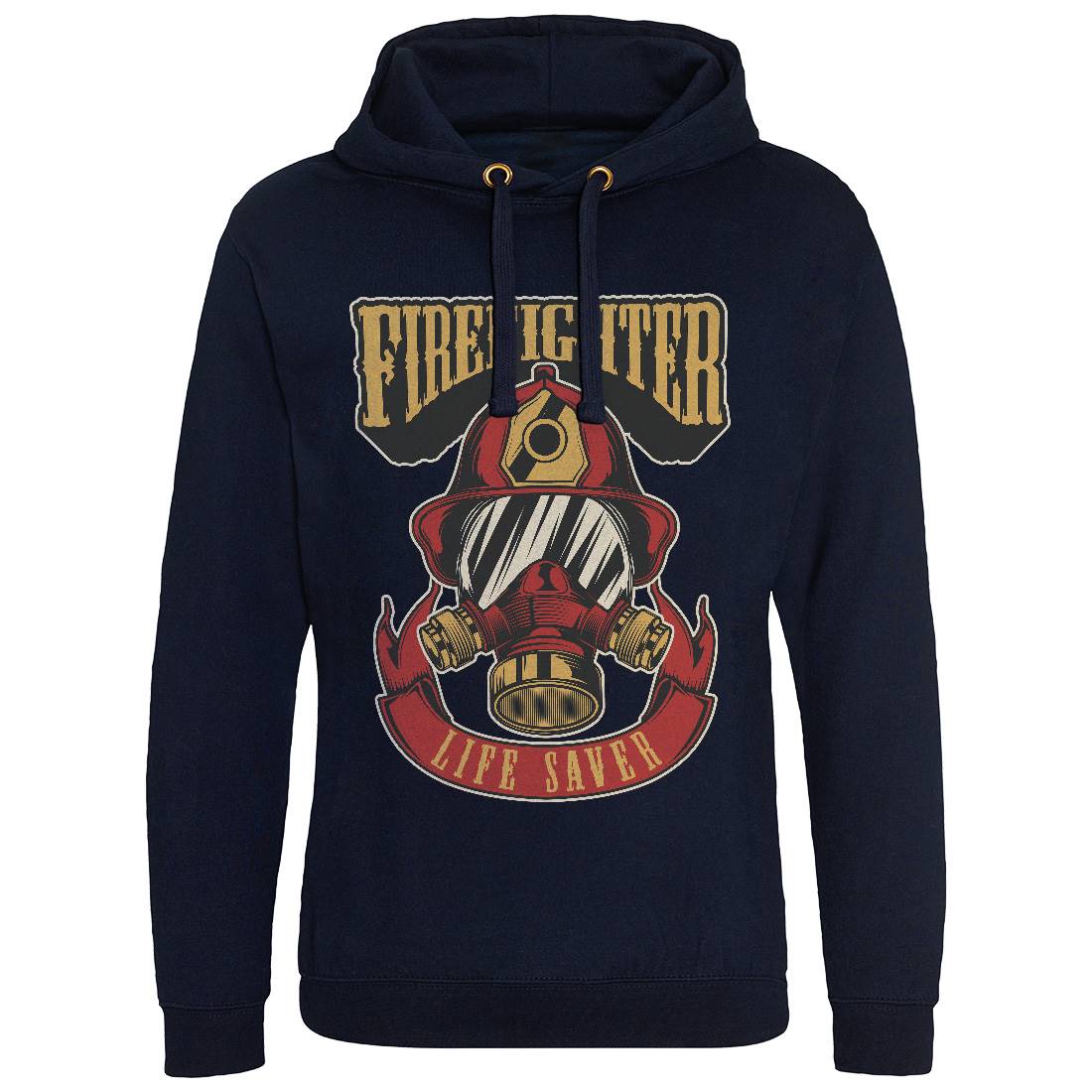 Life Saver Mens Hoodie Without Pocket Firefighters C827